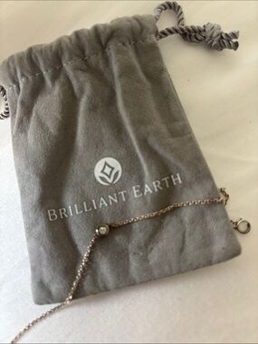 Brilliant Earth Silver Bezel Natural Diamond Bracelet
